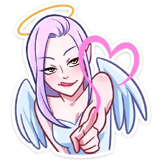 Телеграм стикер ❤️ Ангелица Вайолет (@TgSticker)
