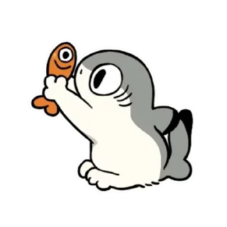 Telegram sticker 😊 Sharkitty鯊貓 調皮搗蛋動態貼圖 @kal_pc