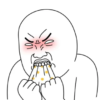 Telegram sticker 💬 Today&#39;s Meme #Hit the Spot By @KakaoEmoticon