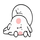 Telegram sticker 😴 spoiled rabbit @tgsticker @farsisticker