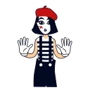 Telegram stiker 🗣 Mime Girl
