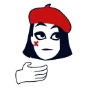 Telegram stiker 😐 Mime Girl