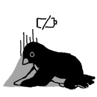 Telegram sticker 😀 아대리는 퇴근하고싶다