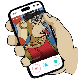 Telegram sticker ❤️ BAYC #3278 @vibes