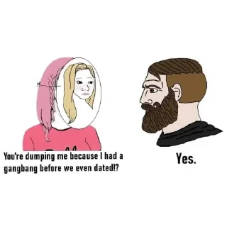 Telegram sticker 👄 Anti feminist meme