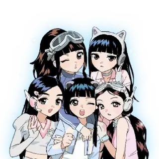 Sticker 🌟 NewJeans Illustration kakao Emoticon🌟 @NJZSTICKE