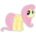 Telegram sticker 😾 Fluttershy by @kalsertlt