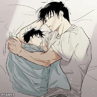 Telegram sticker 🖤 👨‍👦 Father & Son (@TodorokiShouto)