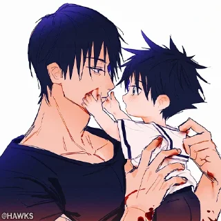 Telegram sticker 🖤 👨‍👦 Father & Son (@TodorokiShouto)