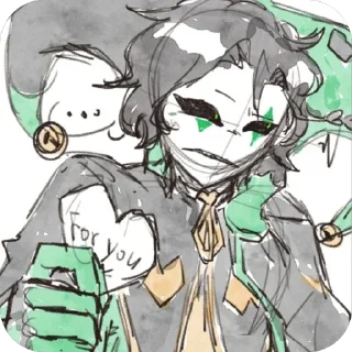 Video sticker ❤ Harlequin