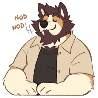 Telegram sticker 🙂‍↕️ Rakucito