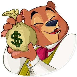 Telegram sticker 💰 Todd Bear