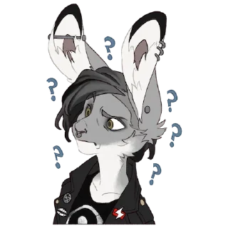 Telegram sticker ❓ iron hare