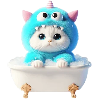 Telegram sticker 🚿 Пушистые монстры @Nyasticks2