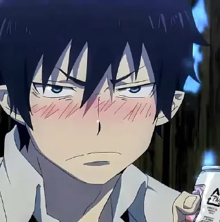 Telegram stiker 😠 Синий экзорцист @anime_stickerr