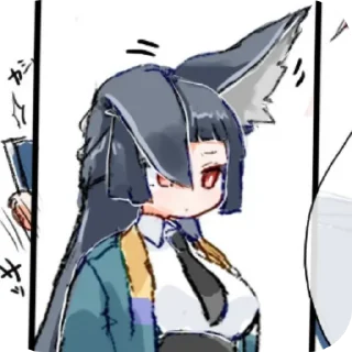 Telegram sticker 🤪 Sashimi Miyabi my beloved by @Hunter_178