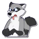 Video sticker ☹ Rosco Raccoon