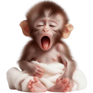 Telegram sticker 🥱 Обезьянки @Nyasticks
