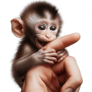 Telegram sticker 😋 Обезьянки @Nyasticks