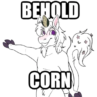 Telegram sticker 🌽 Eryn the Unicorn