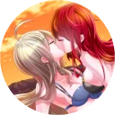 Telegram sticker 😘 kissing girls