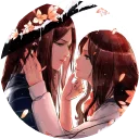 Telegram sticker 😘 kissing girls