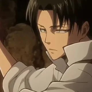 Telegram stiker 👀 - ᗷY @ahMshY 𓉮 . Levi Ackerman