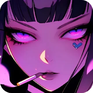 Telegram sticker 👄 Black 🖤