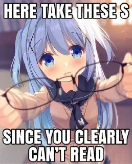Телеграм стикер ⭐️ Anime memes • @sticbot