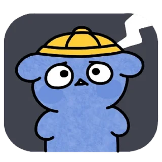 Телеграм стикер 💬 귀욤귀욤한 유치원생 파란댕댕이! By @KakaoEmoticon