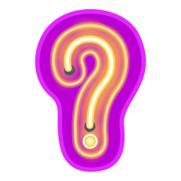 Sticker ❓ Glow Font | @Premium_Emojis_Telegram