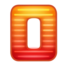 Sticker 0️⃣ Glow Font | @Premium_Emojis_Telegram
