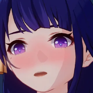 Telegram sticker 😳 Waifu Impact