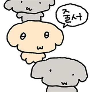 Telegram sticker ⭐ 말랑콩떡 감자떡 13 @moe_sticker_bot