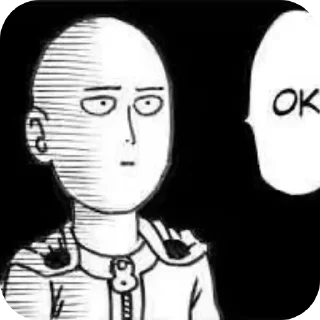 Telegram sticker 👄 one punch man