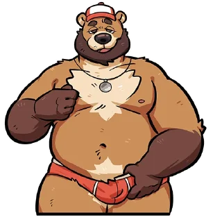 Telegram sticker 😉 Digs the Trucker Bear