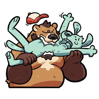 Video sticker 😠 Digs the Trucker Bear