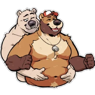 Telegram sticker 🫥 Digs the Trucker Bear