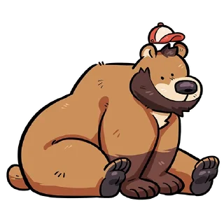 Telegram sticker 😶 Digs the Trucker Bear