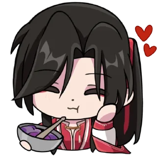 Telegram sticker 🥰 Hua Cheng genshin chibi @qqwelj