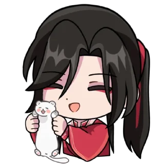 Telegram sticker 🥰 Hua Cheng genshin chibi @qqwelj