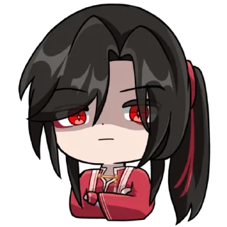 Telegram sticker 😠 Hua Cheng genshin chibi @qqwelj