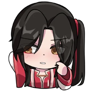 Telegram sticker 🫣 Hua Cheng genshin chibi @qqwelj
