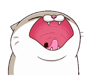 Telegram sticker 😂 fat cat Ami 8(EN) @RekcitsEnilbot