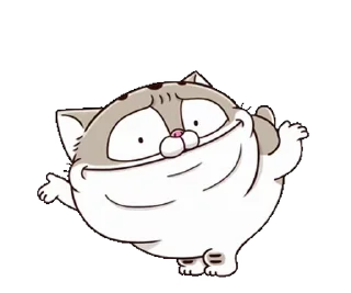 Telegram sticker 😅 fat cat Ami 8(EN) @RekcitsEnilbot