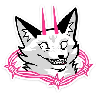 Telegram sticker 👿 Хищный Лис от @TgSticker
