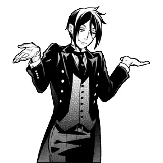 Telegram sticker 🤷 Kuroshitsuji / Black Butler
