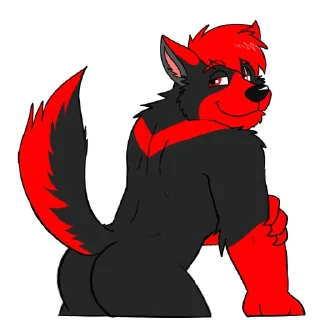 Telegram sticker 😏 Sutakira WolFlame by Ligoni_EXE