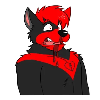 Sticker 😳 Sutakira WolFlame by Ligoni_EXE