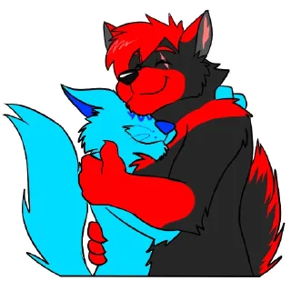 Telegram sticker 🤗 Sutakira WolFlame by Ligoni_EXE